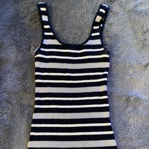 black and white tank top